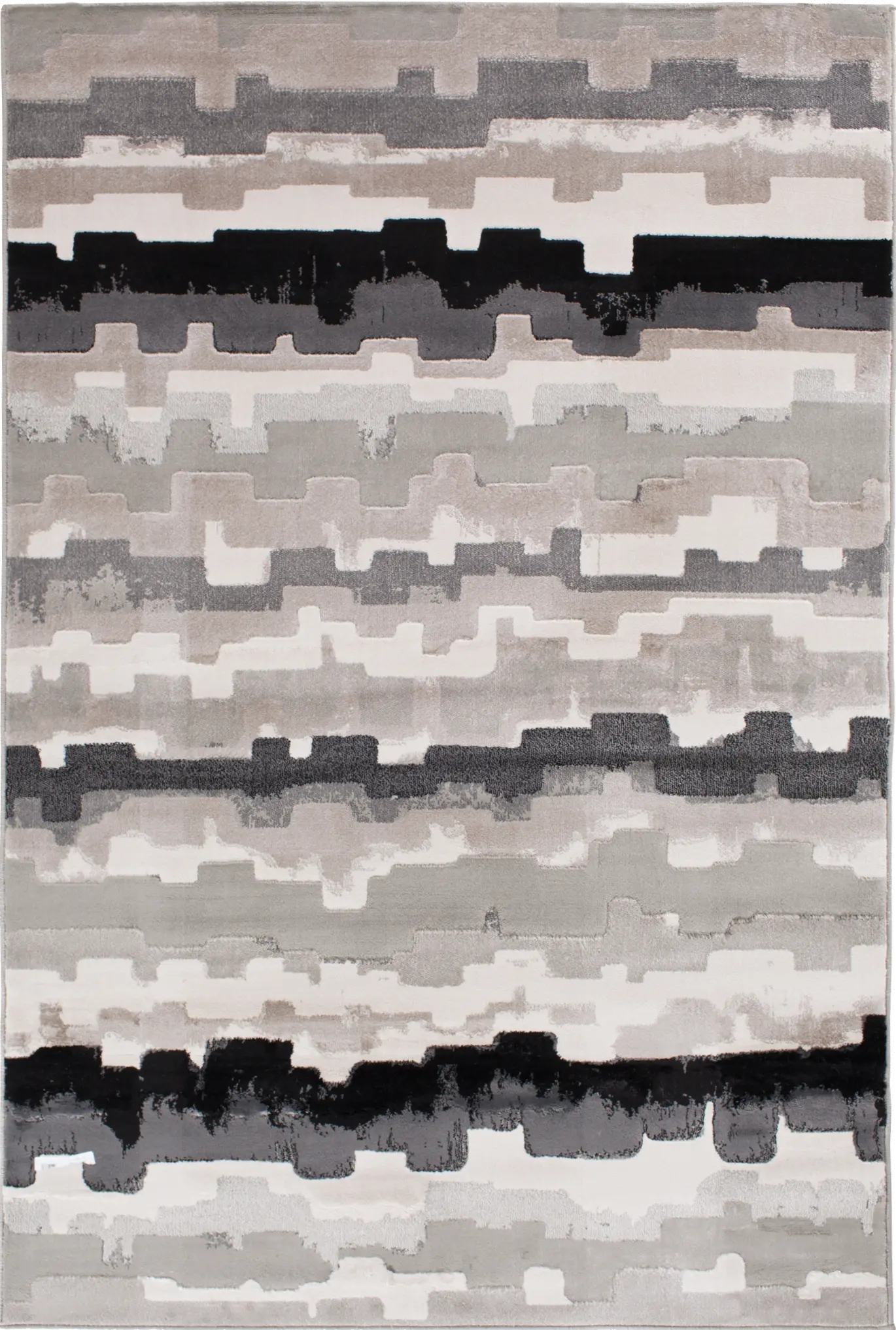 5 x 8 Medium Erasto White, Gray, and Black Area Rug - Milan-1