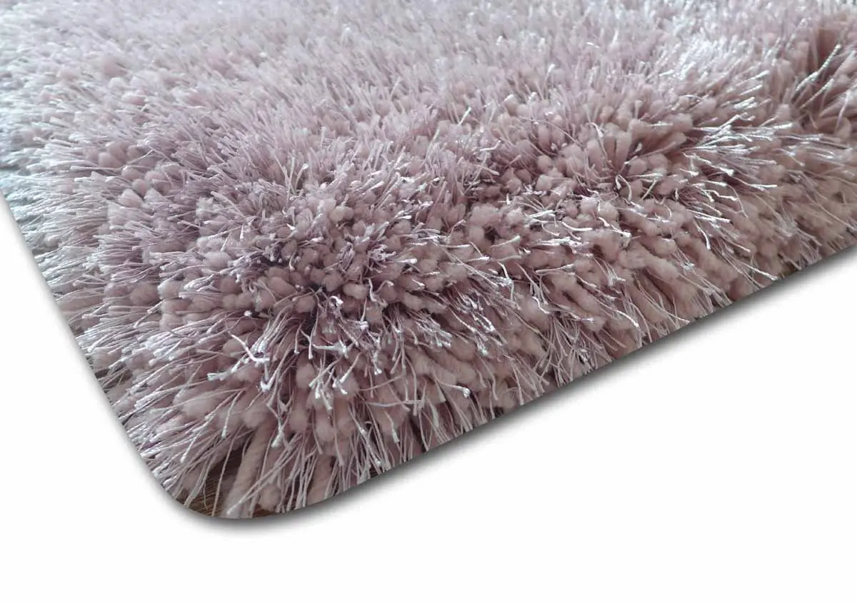 Shaggy Viscose 8 x 10 Dusty Pink Shag Rug-2