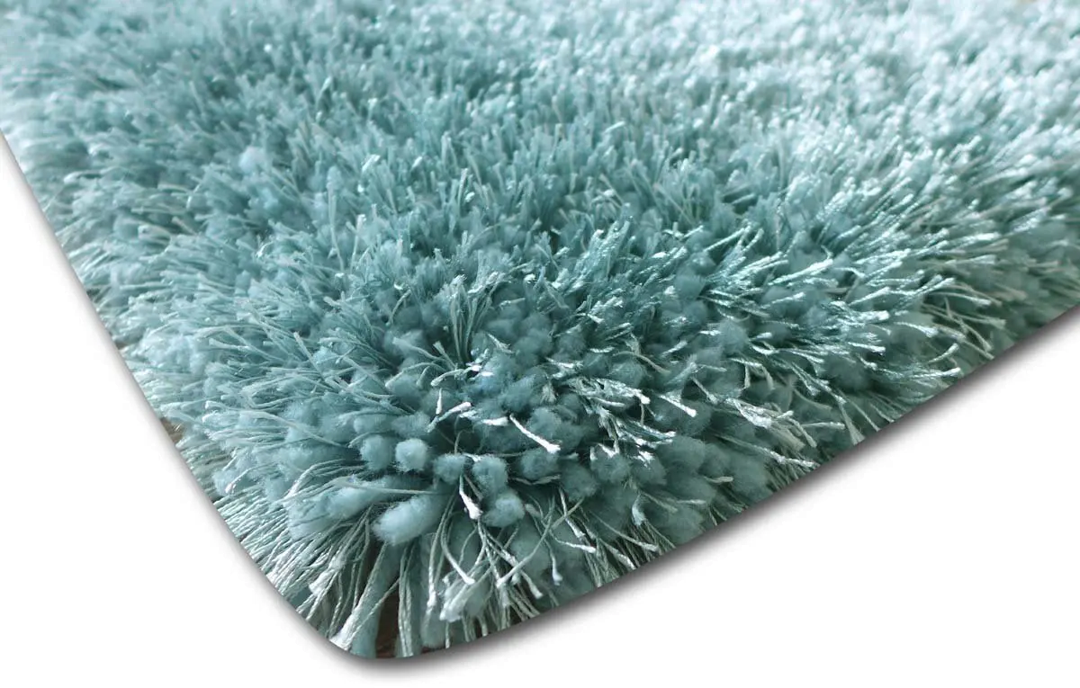 Shaggy Viscose 5 x 7 Marine Blue Shag Rug-2