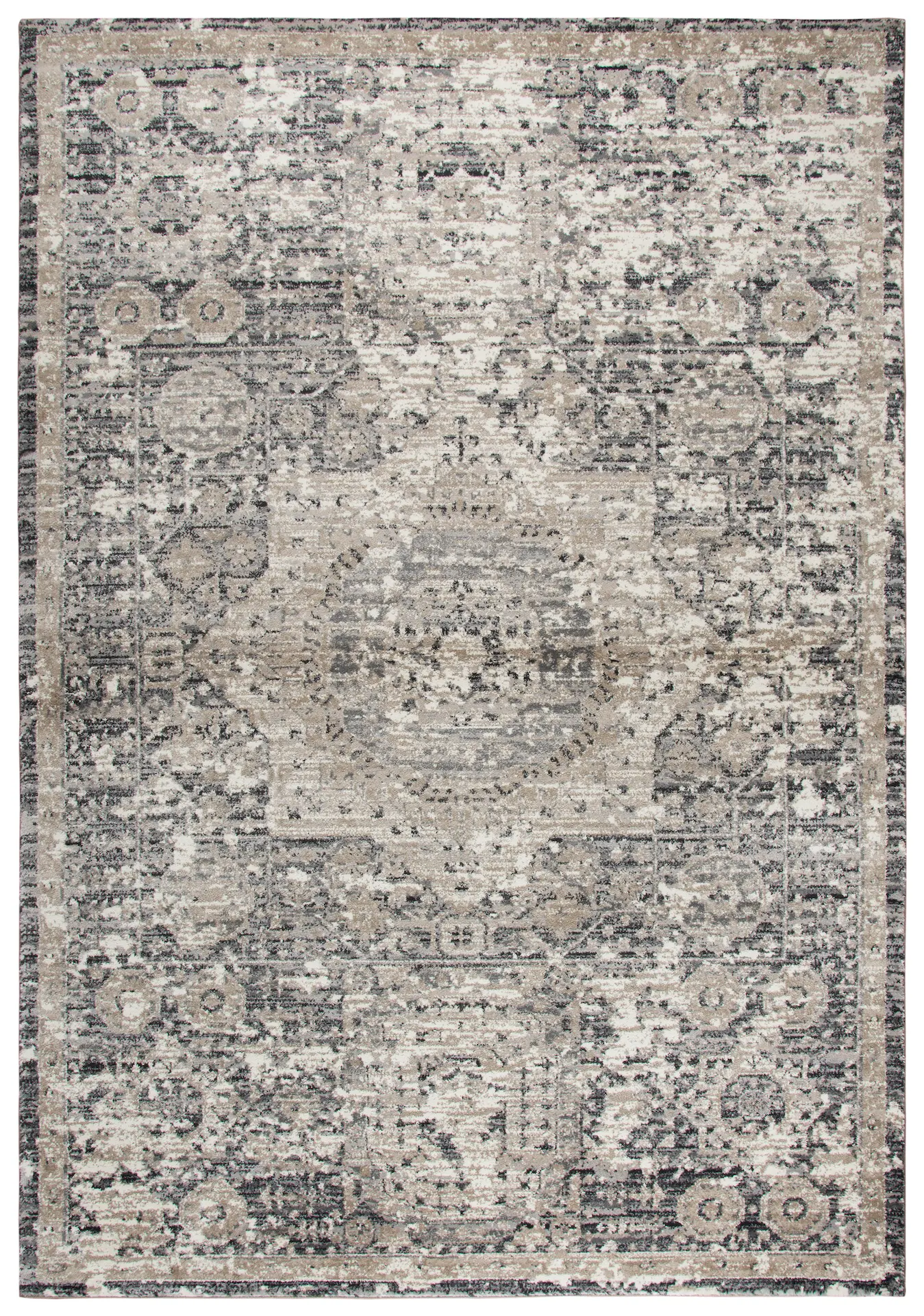 Panache 5 x 8 Traditional Gray and Beige Area Rug-1