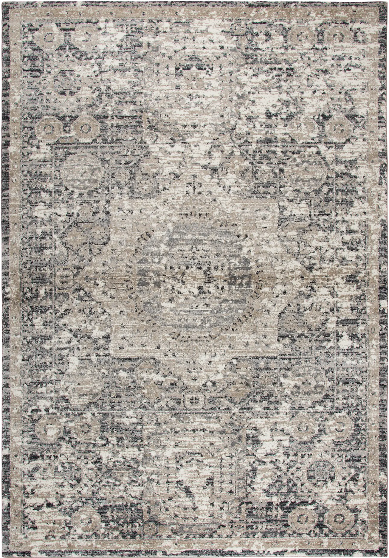 Panache 8 x 11 Traditional Gray and Beige Area Rug-2