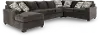 4PC/AUTUMN/STNG/OPT5 Autumn Dark Gray 4-Piece Sectional with Left-Facing Chaise