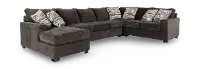 4PC/AUTUMN/STNG/OPT5 Autumn Dark Gray 4-Piece Sectional with Left-Facing Chaise
