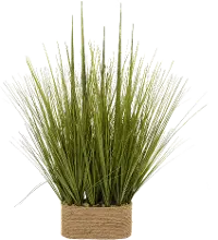 Faux Green Grass Pot Arrangement