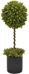 23  Faux Green Topiary Potted Arrangement