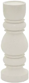14  White Stone Look Candle Holder