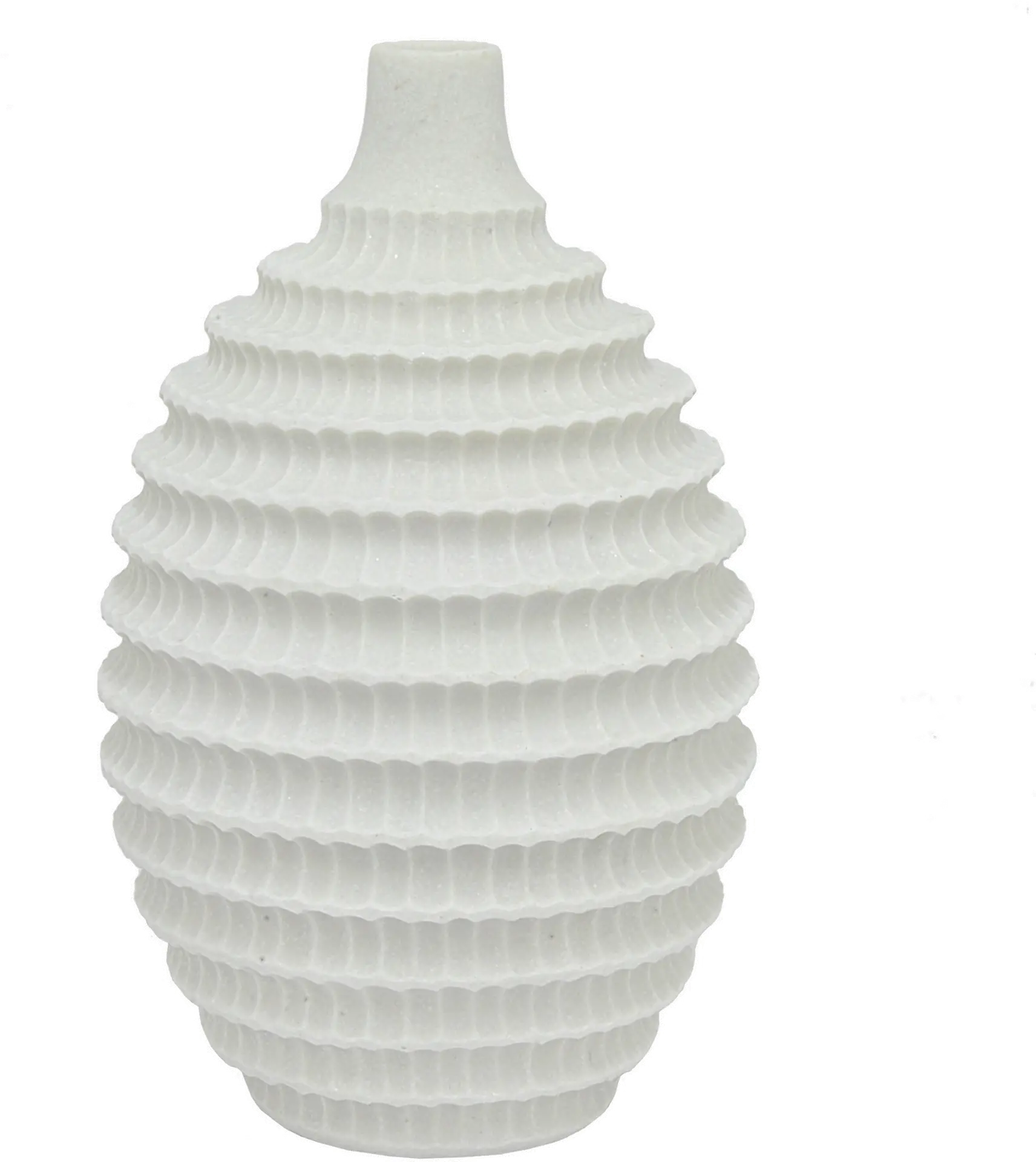 15 Inch White Textured Vase-1