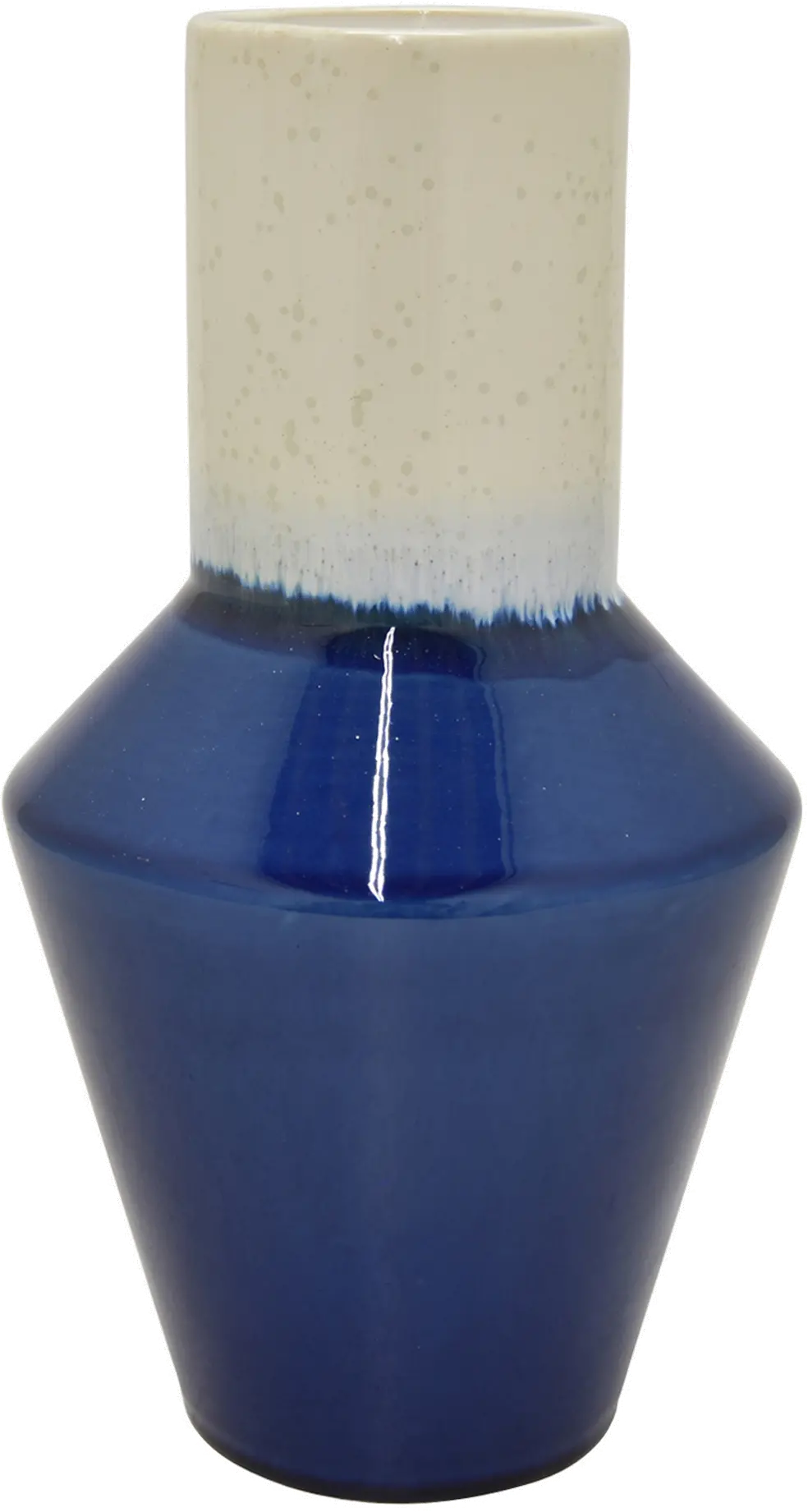 12 Inch Blue and White Modern Ceramic Vase-1