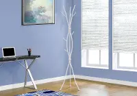 White Metal Contemporary Coat Rack