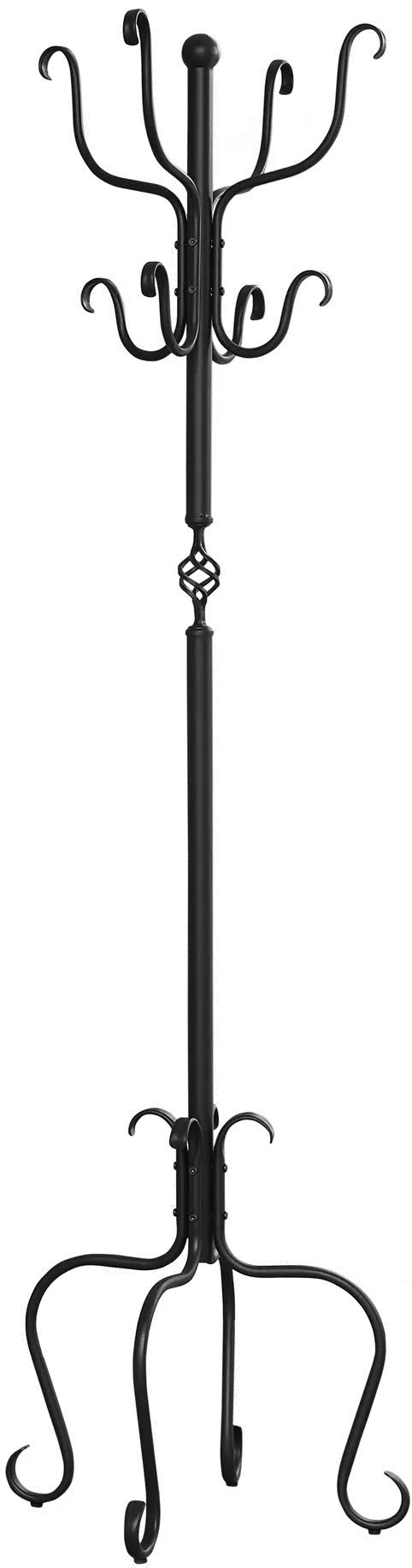 Black Metal Traditional Coat Rack-1
