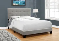 Contemporary Gray Full Upholstered Bed