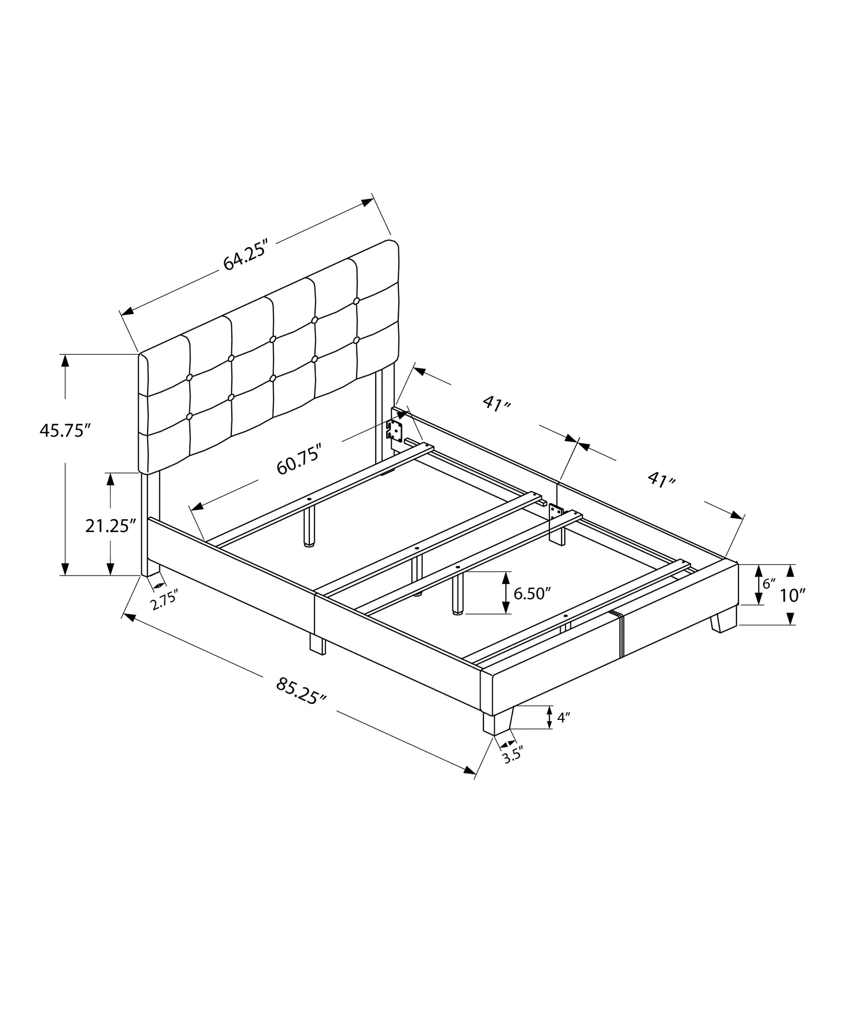 Contemporary Beige Queen Upholstered Bed-3