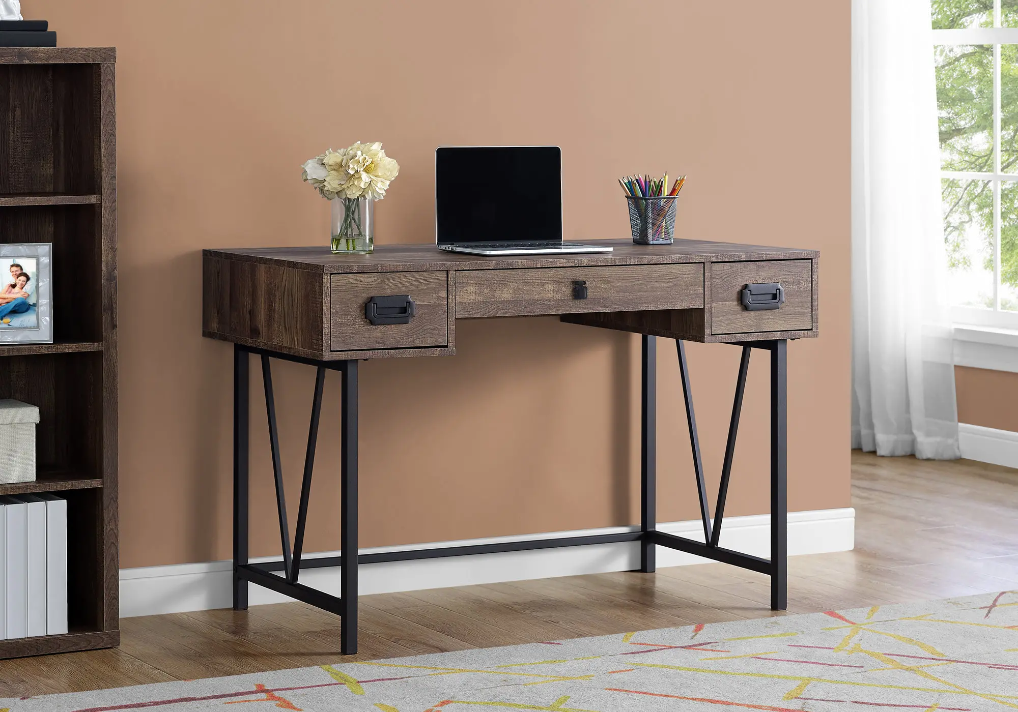Brown Reclaimed 48 Inch Wood Computer Desk-2