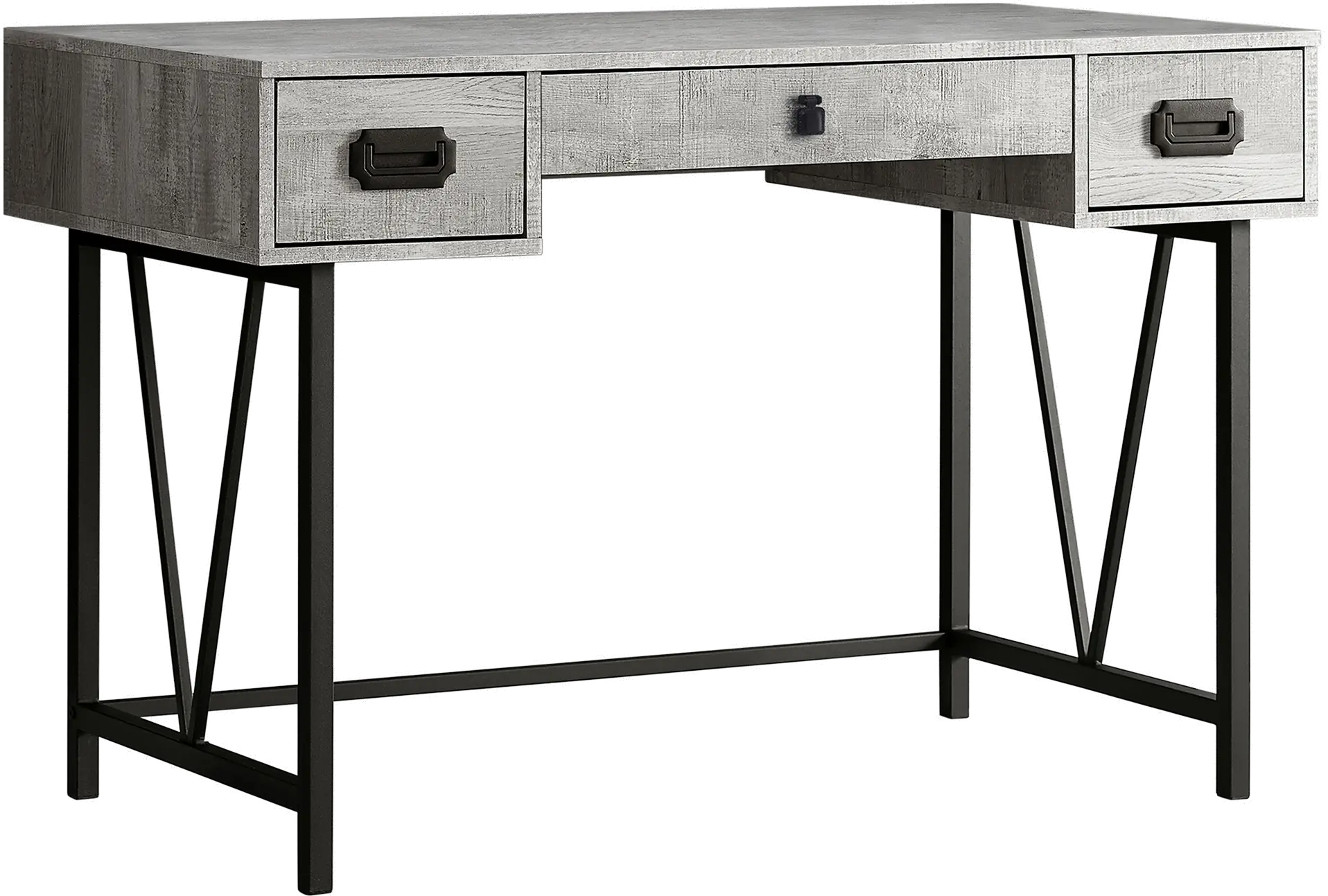 Gray Reclaimed Wood 48 Inch Wood Computer Desk-1