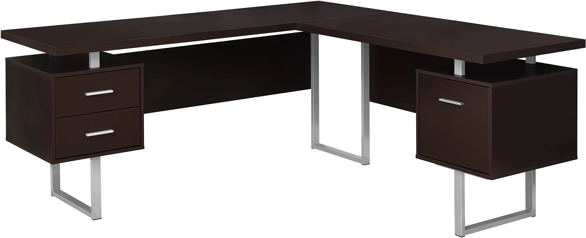 Cappuccino 60 Inch L-Shaped Computer Desk -3