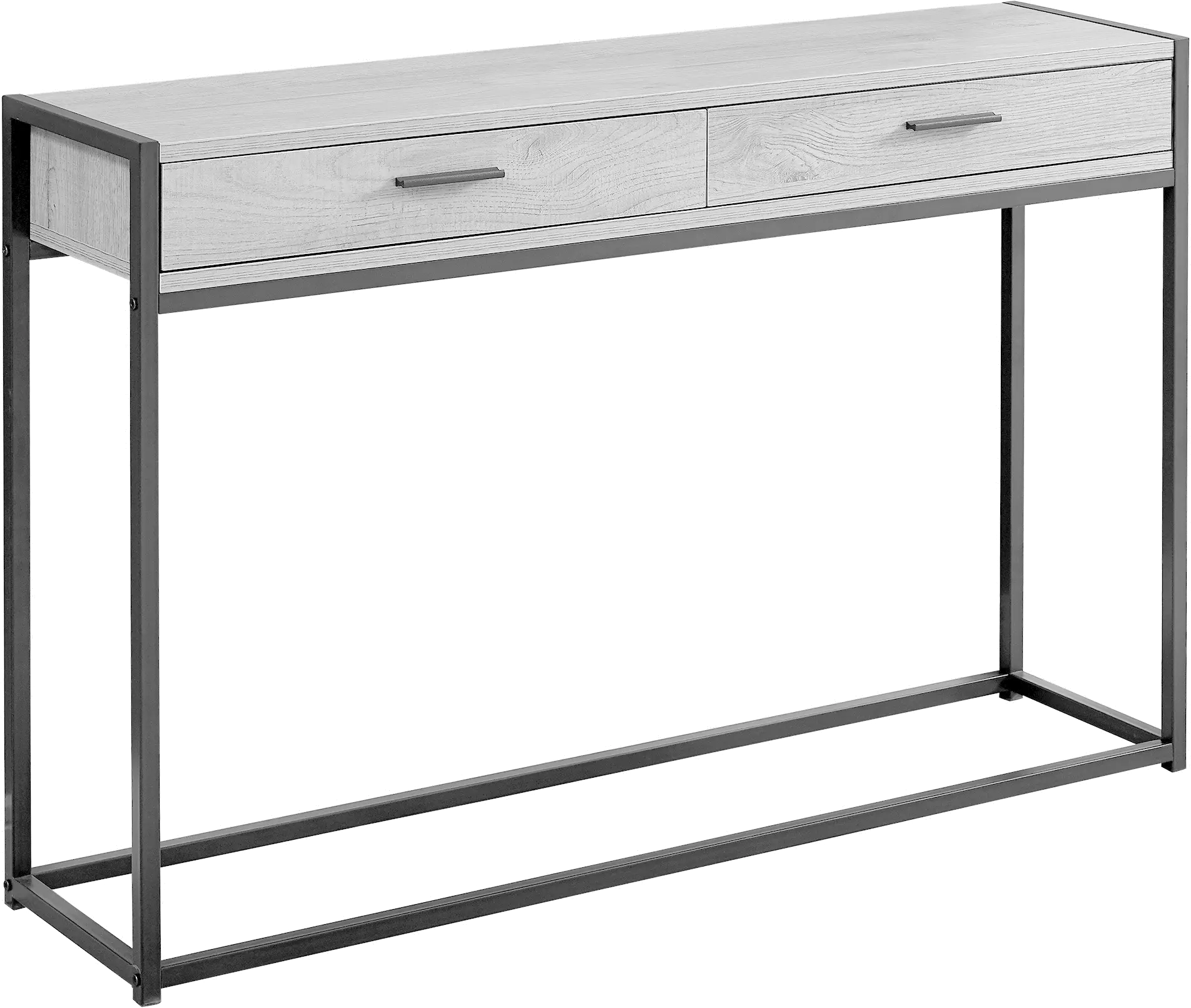 Gray and Black Metal 48 Inch Console Table-1