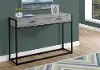 Gray and Black Metal Sofa Table