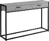 Gray and Black Metal Sofa Table