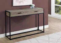 Beige and Black Metal Sofa Table