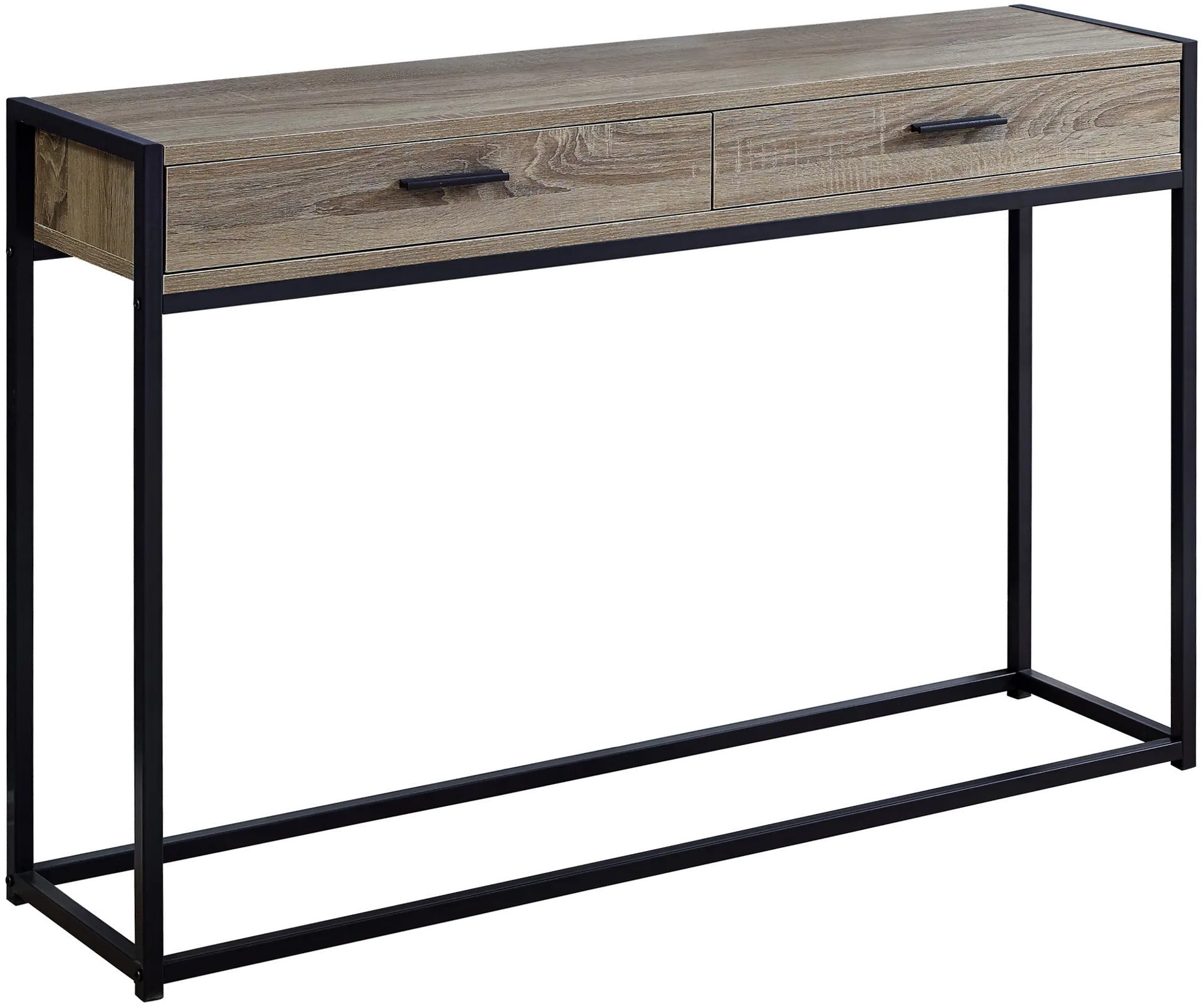 Dark Taupe and Black Metal 48 Inch Console Table-3