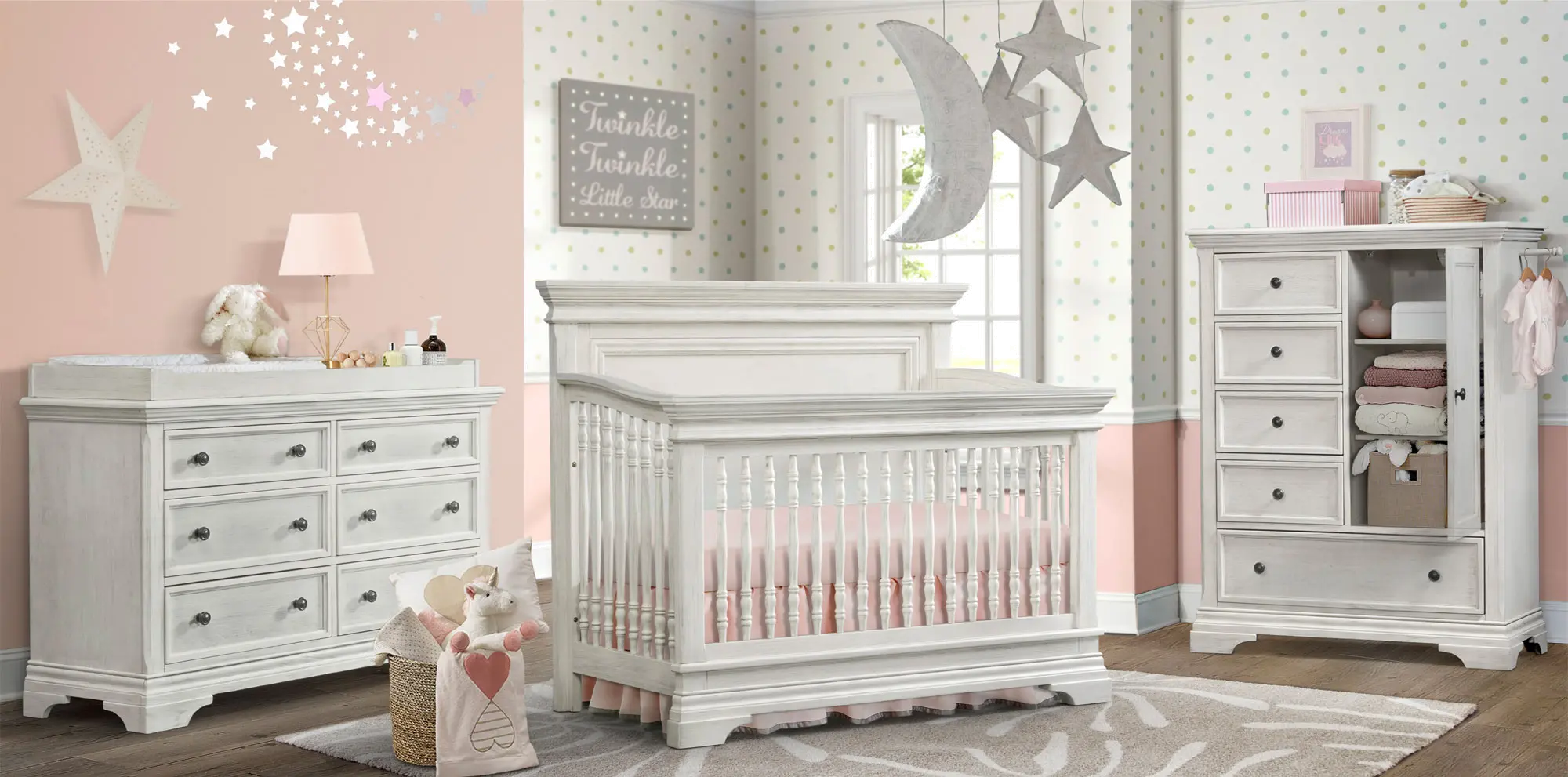 Olivia White 4 Piece Nursery Set-1