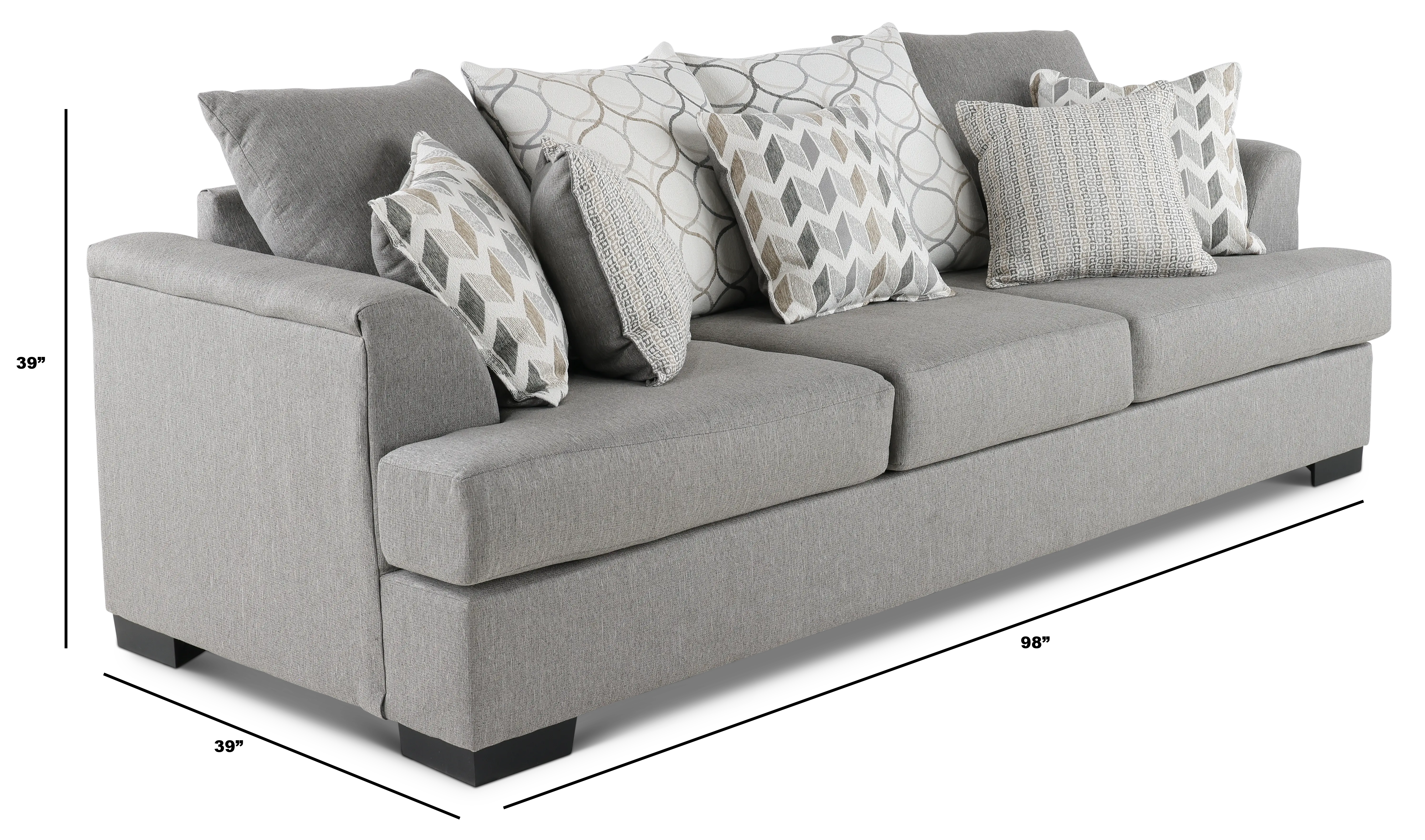 PASSOF/JUSSTO Passport Gray Sofa-3