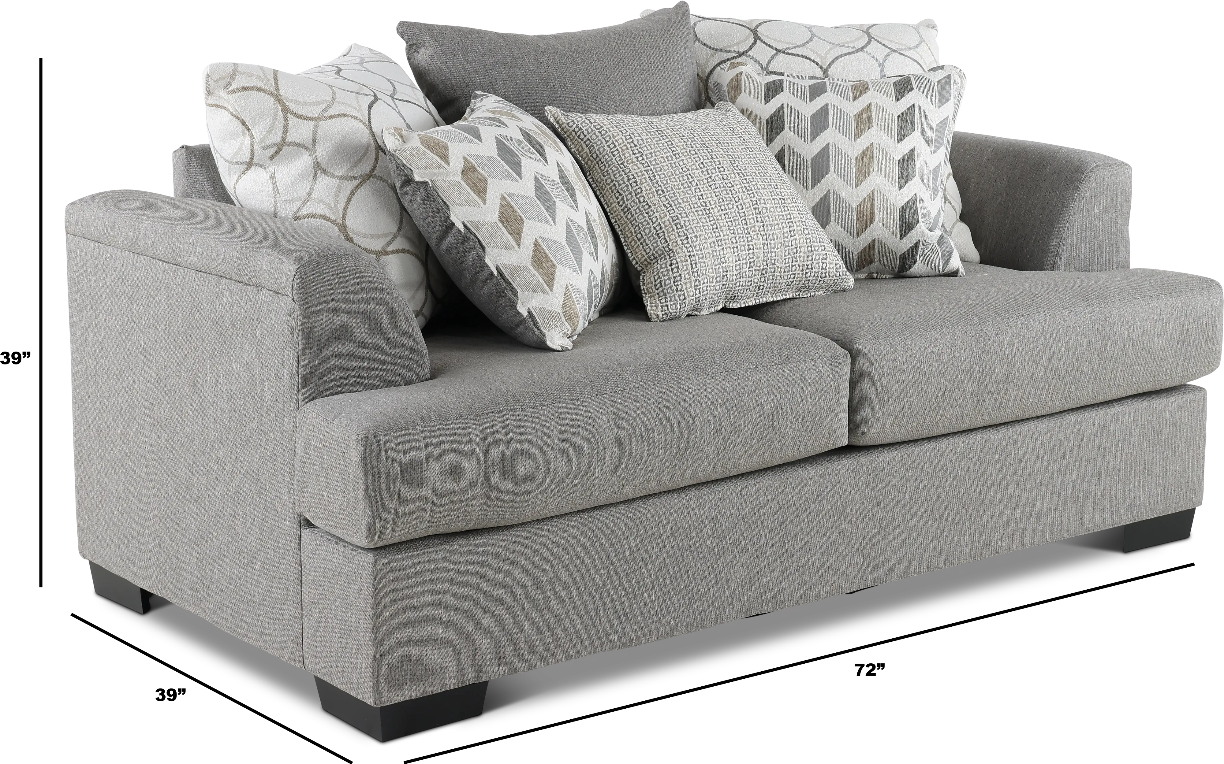 PASLOV/JUSSTO Passport Gray Loveseat-3
