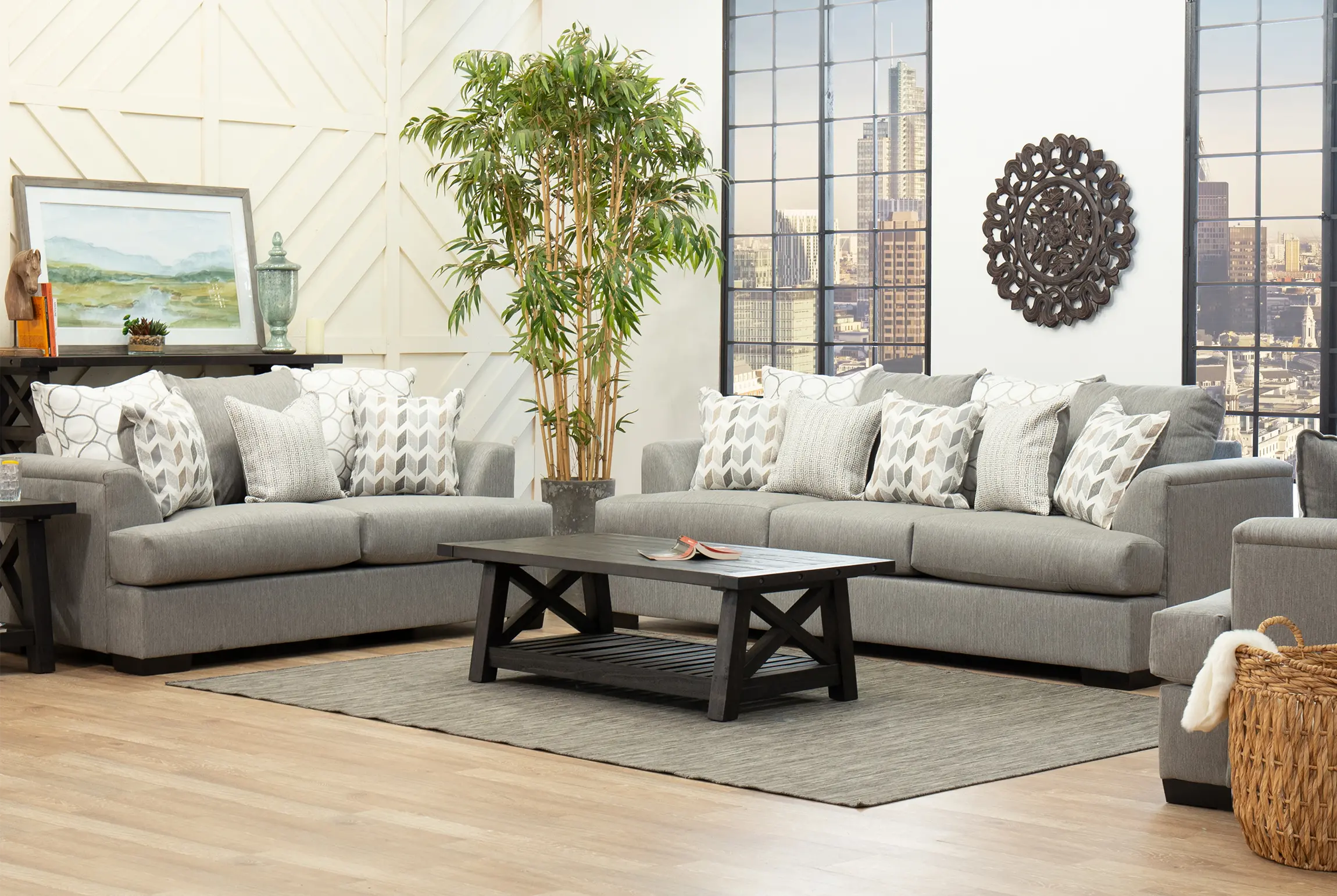 PASLOV/JUSSTO Passport Gray Loveseat-8
