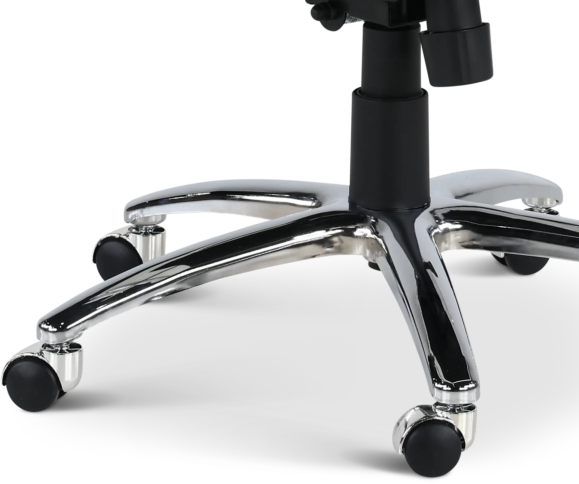 Modern White Office Chair with Padded Armrest-6