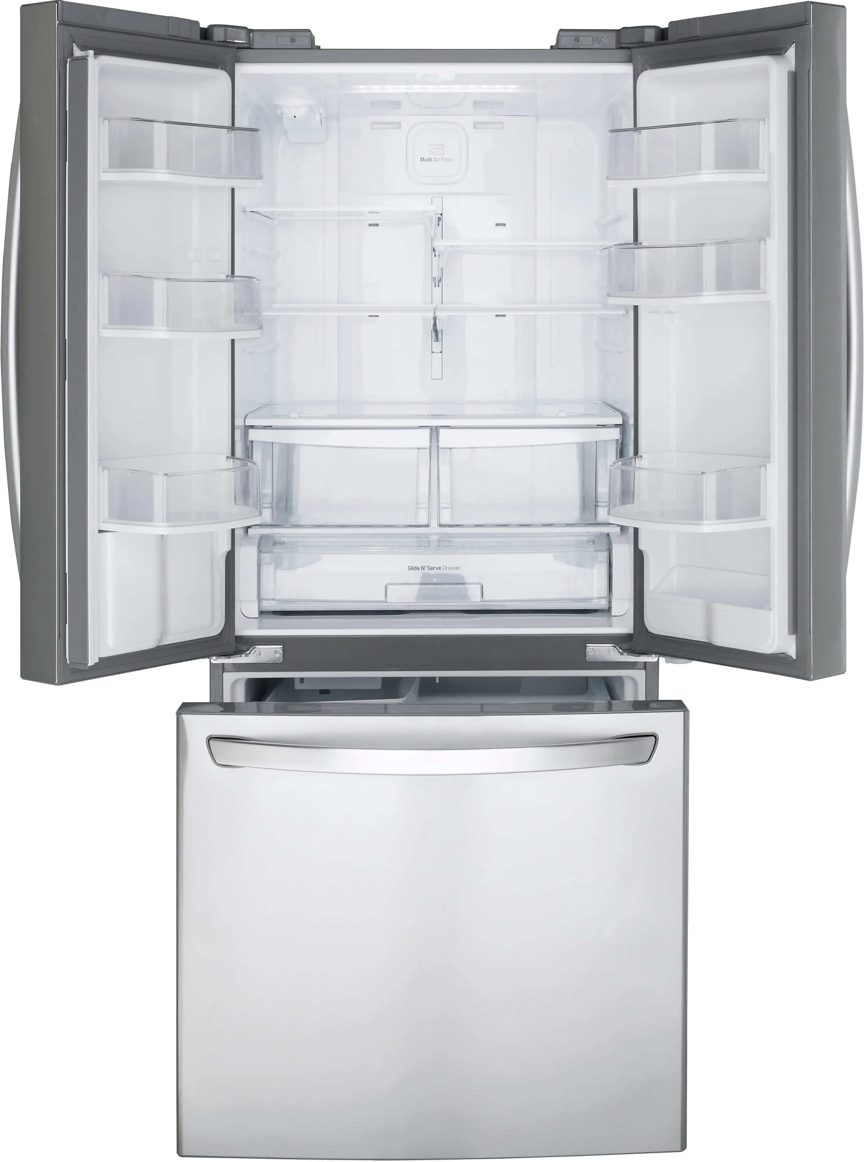 LFDS22520S LG 21.8 cu ft French Door Refrigerator - 30 W Stainless Steel-3