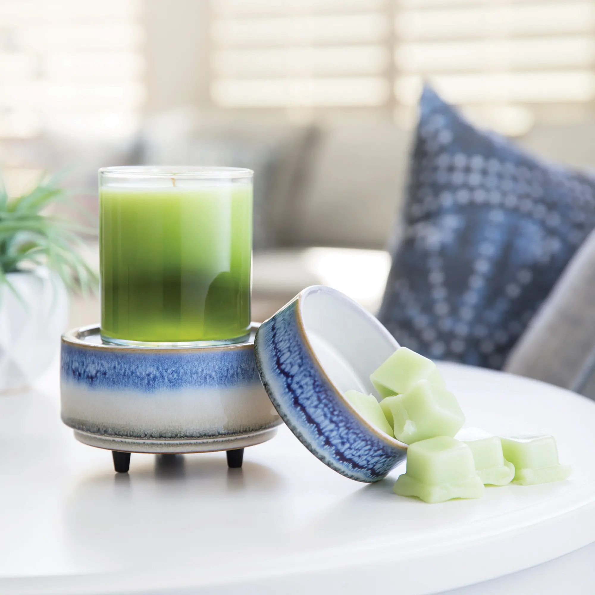 Blue and White 2-In-1 Classic Warmer-2