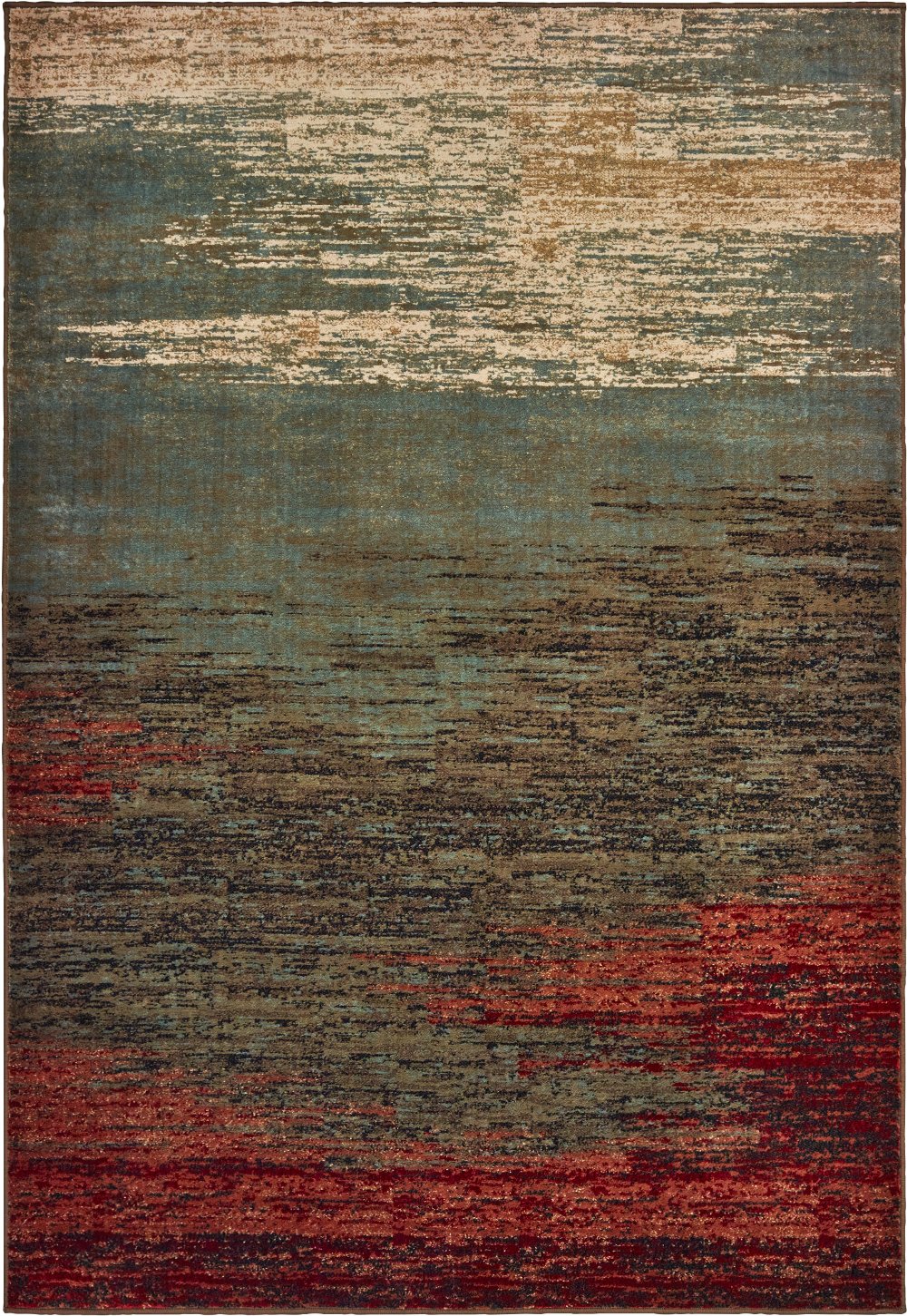 Laurel 5 x 7 Abstract Red Blue and Green Area Rug