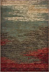Laurel 5 x 7 Abstract Red, Blue, and Green Area Rug