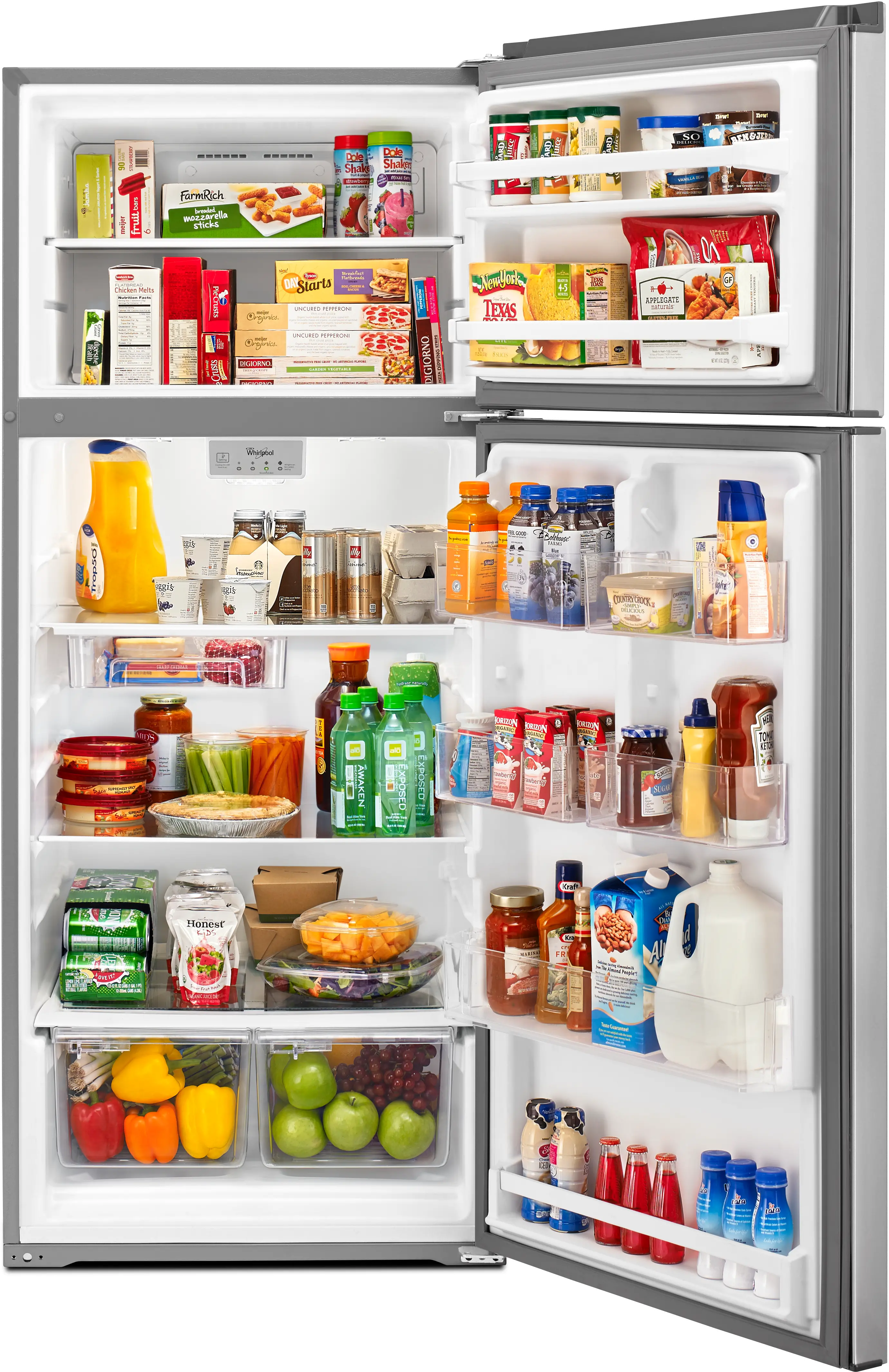 WRT518SZFM-SPECIAL-OLD Whirlpool 18 cu ft Top Freezer Refrigerator - 28 W Stainless Steel-2