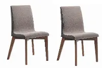 Contemporary Gray and Walnut Dining Room Chair (Set of 2) - Baylor