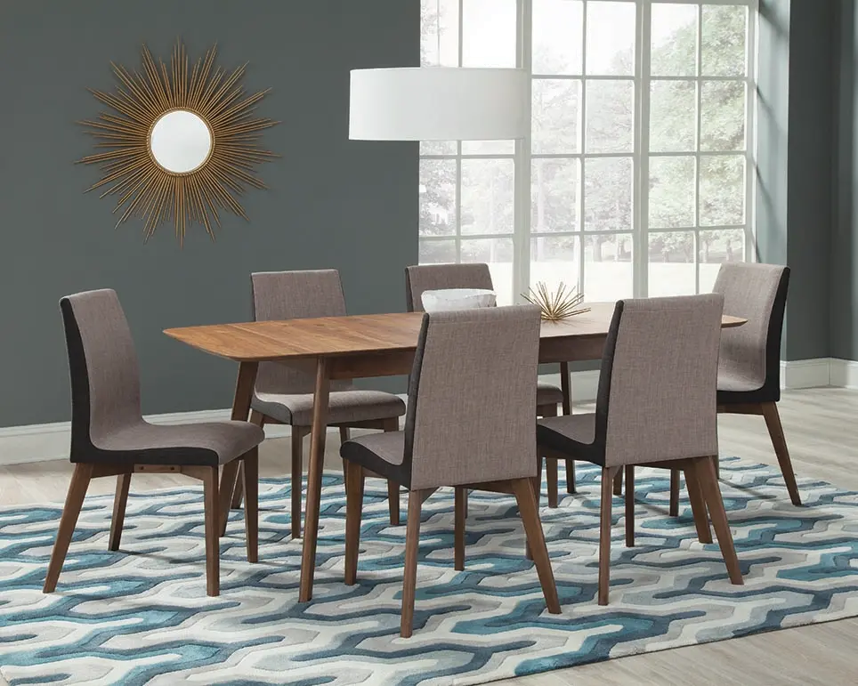 Contemporary Gray and Walnut Dining Room Chair (Set of 2) - Baylor-2