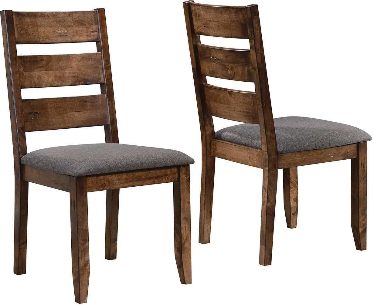 Rustic Gray and Nutmeg Dining Room Chair (Set of 2) - Barrett-1