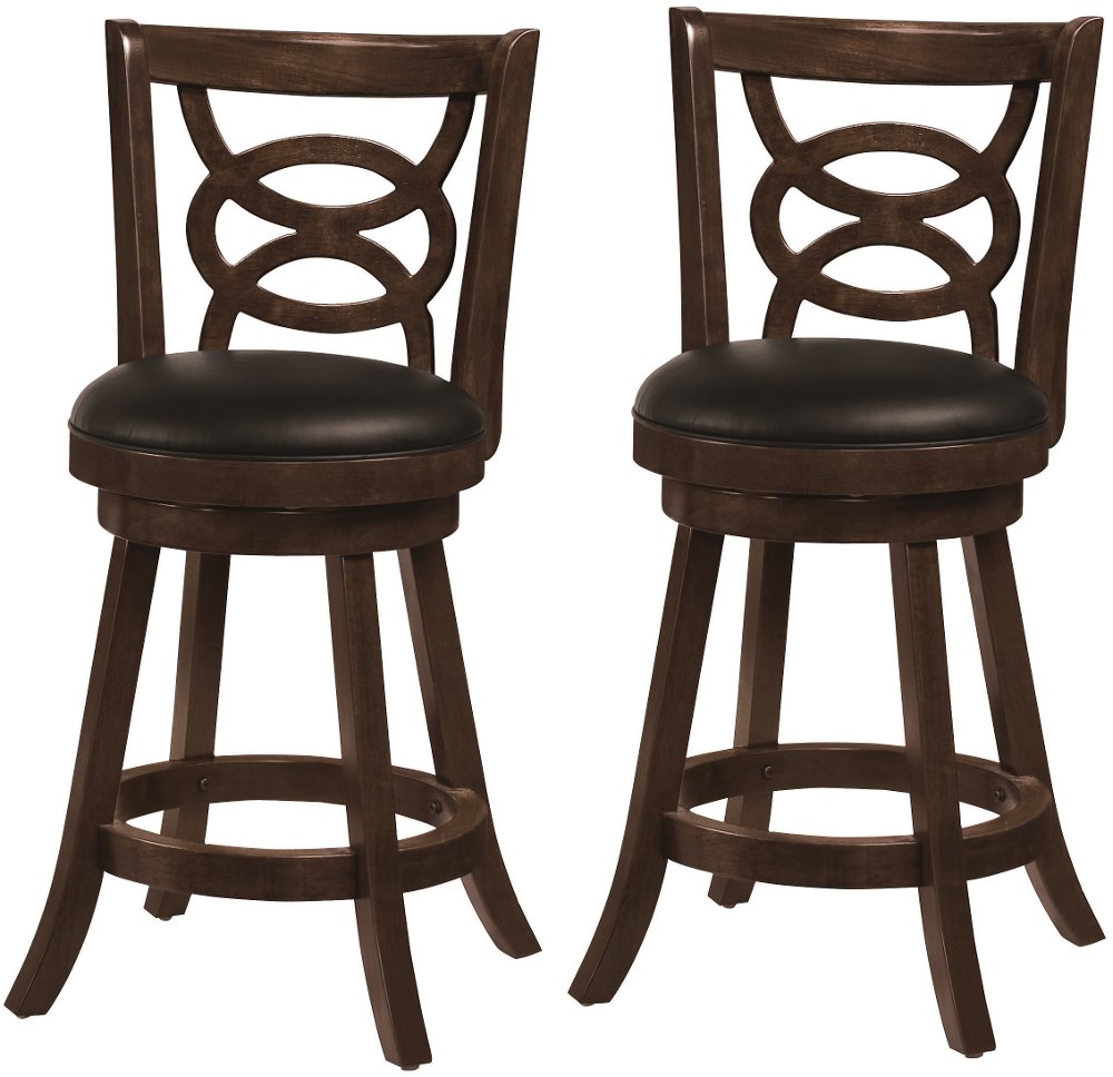 Archibald Brown Swivel Counter Height Stool Set of 2