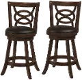 Archibald Brown Swivel Counter Height Stool, Set of 2