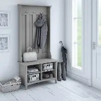 SAL001CG Salinas Cape Cod Gray Hall Tree with Storage and Bench