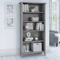 SAB132CG-03 Salinas Cape Cod Gray 5 Shelf Bookcase