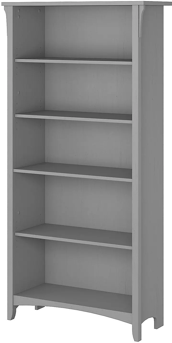 SAB132CG-03 Salinas Cape Cod Gray 5 Shelf Bookcase-1