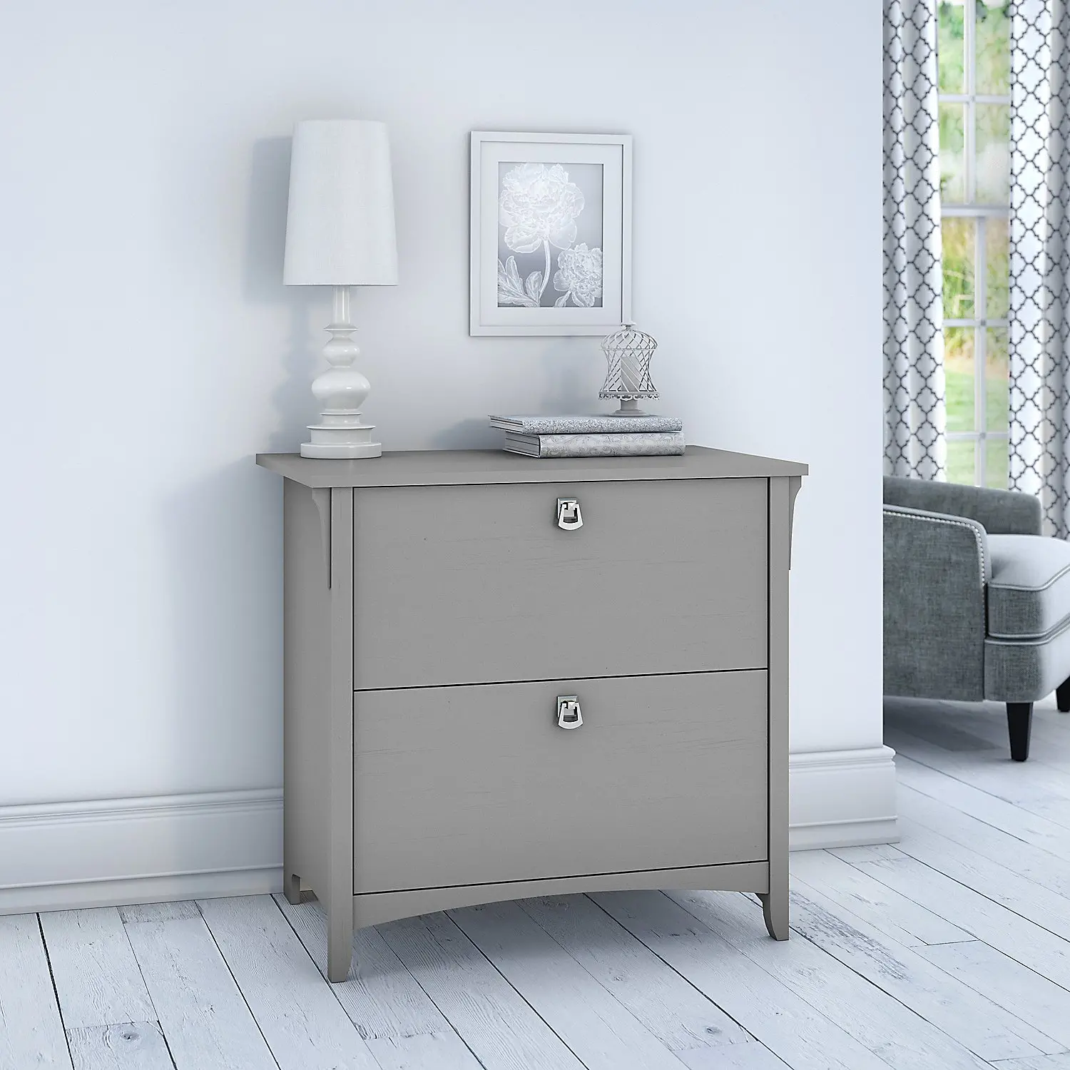 SAF132CG-03 Salinas Cape Cod Gray Lateral File Cabinet - Bush Furniture-2