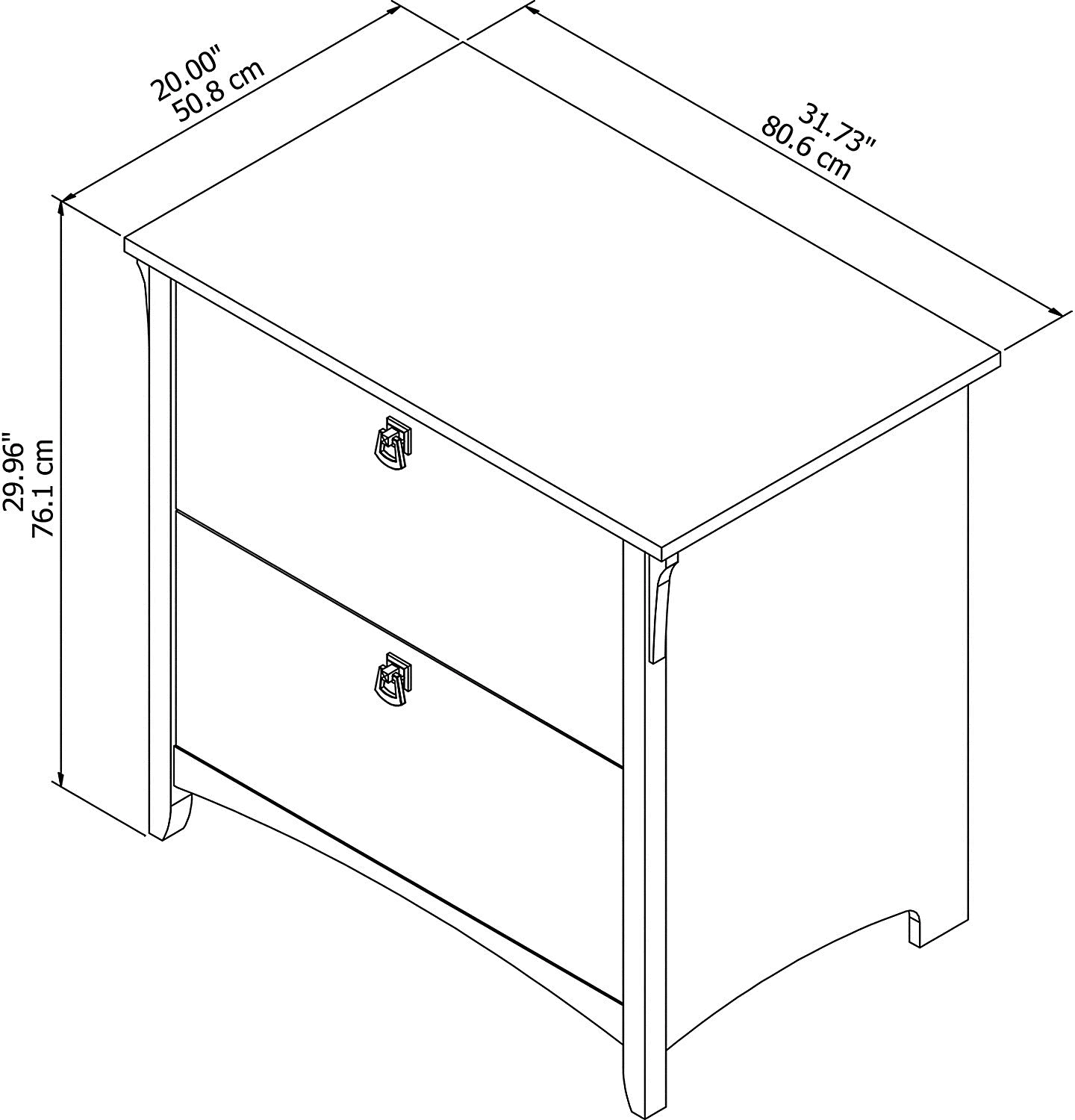SAF132CG-03 Salinas Cape Cod Gray Lateral File Cabinet - Bush Furniture-7