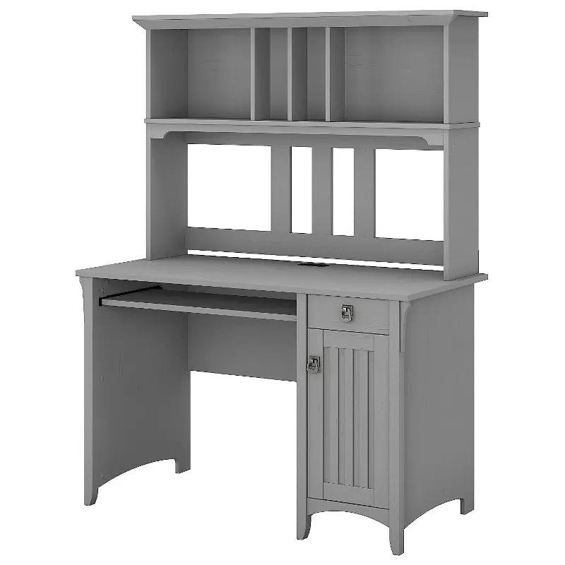 Cape Cod Gray Computer Desk with Hutch