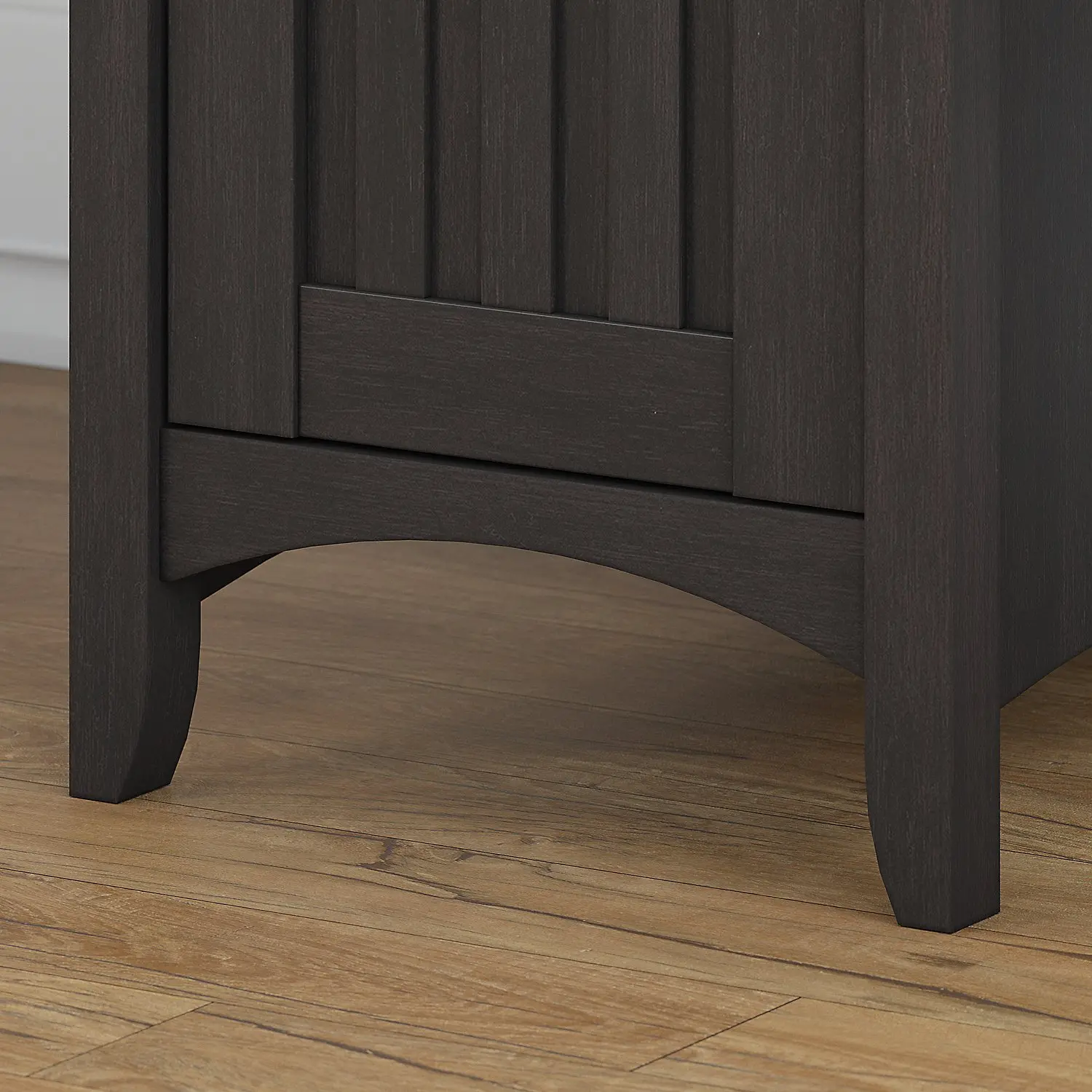 SAL004VB Salinas Black L Shaped Pedestal Desk with Hutch-6