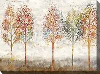 Multi Color Young Forest Patio Canvas Outdoor-Indoor Wall Art