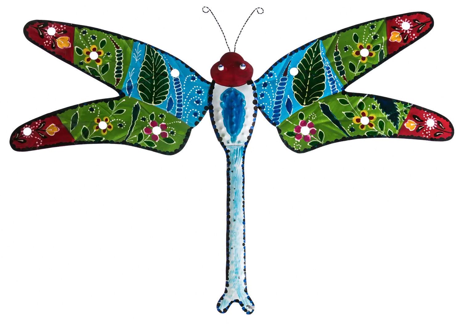 Assorted Multi Color Hand Painted BoHo Dragonfly-4