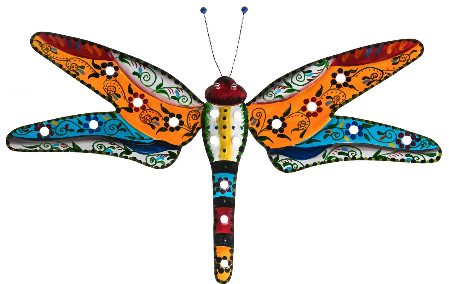 Assorted Multi Color Hand Painted BoHo Dragonfly-5