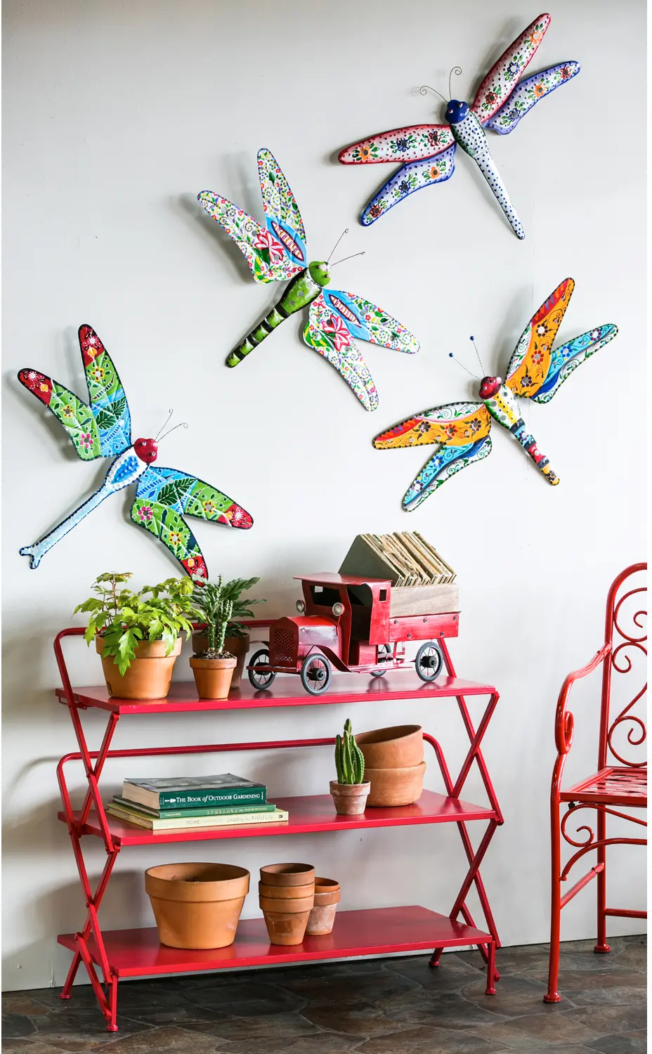 Assorted Multi Color Hand Painted BoHo Dragonfly-6